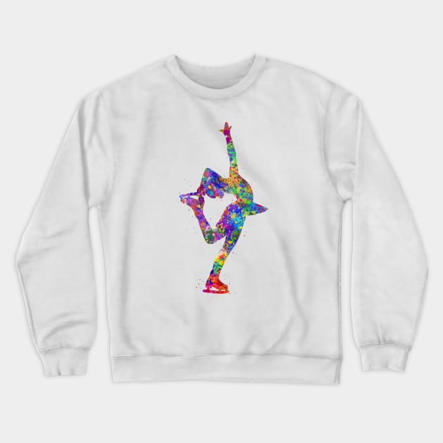 Ice skater girl Crewneck Sweatshirt by Yahya Art